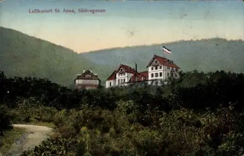 Ak St. Anna Vogesen Elsass Bas Rhin, Gebäude, Flagge