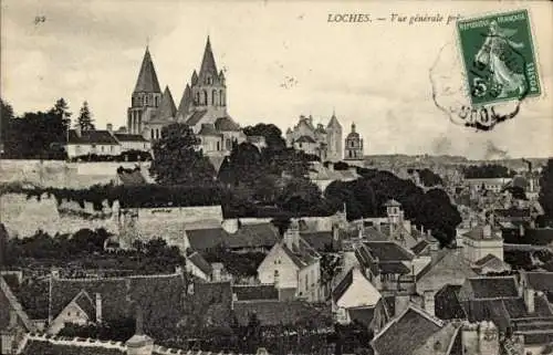 Ak Loches Indre-et-Loire, Vue generale