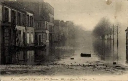 Ak Paris XII, Hochwasser, Quai de la Rapee