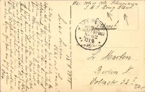 Ak Deutsches Kriegsschiff, SMS König Albert, Großlinienschiff
