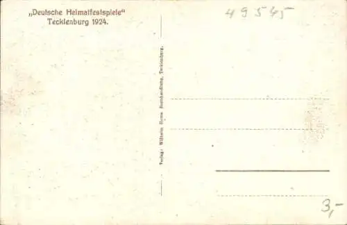 Ak Tecklenburg, Deutsche Heimatfestspiele, 1924