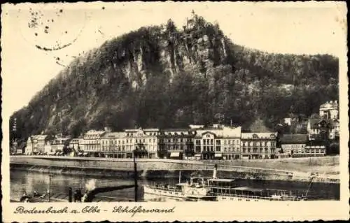 Ak Podmokly Bodenbach Děčín Tetschen an der Elbe Region Aussig, Schäferwand