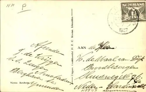 Ak Ijmuiden Velsen Nordholland Niederlande, Leuchtturm