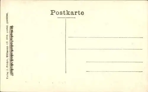 Ak Mulhouse Mülhausen Elsass Haut Rhin, Waldschule, Essen im Freien