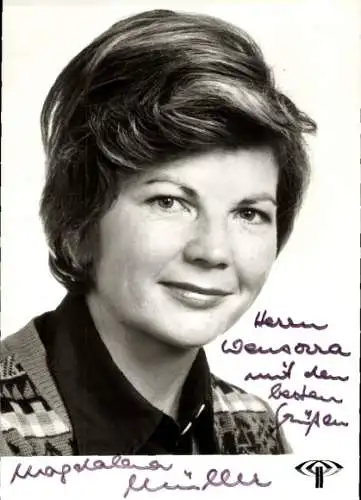 Ak Schauspielerin Magdalena Müller, Portrait, Autogramm