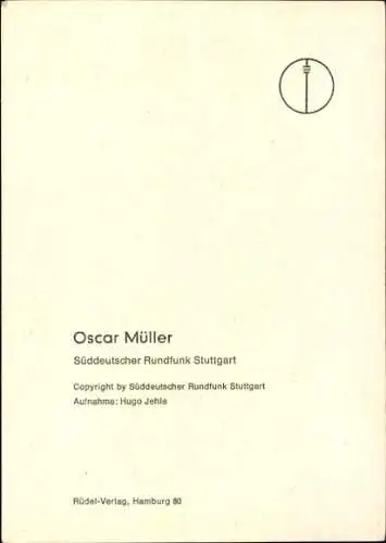 Ak Schauspieler Oscar Müller, Portrait, Autogramm