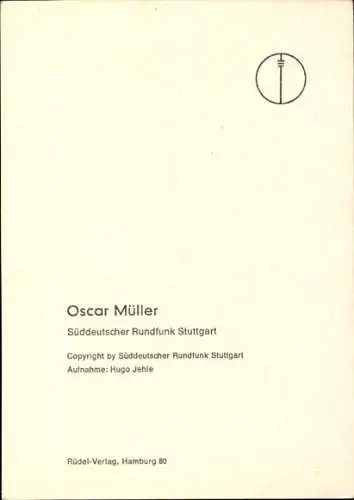 Ak Schauspieler Oscar Müller, Portrait, Autogramm