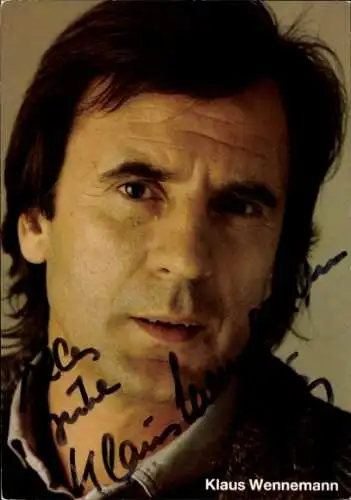 Ak Schauspieler Klaus Wennemann, Portrait, Der Fahnder, Autogramm
