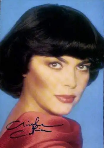 Ak Schauspielerin und Sängerin Mireille Mathieu, Portrait, Autogramm