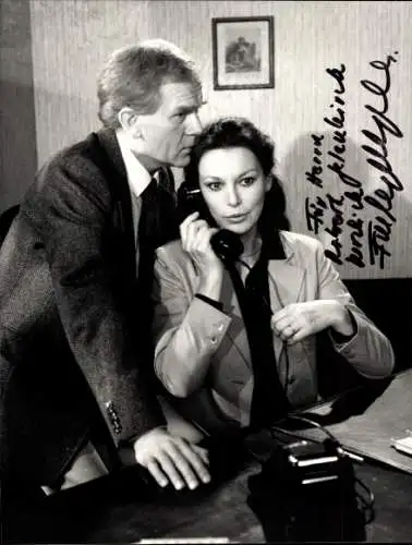 Ak Schauspielerin Evelyn Opela und Klaus Barner, Portrait, Autogramm