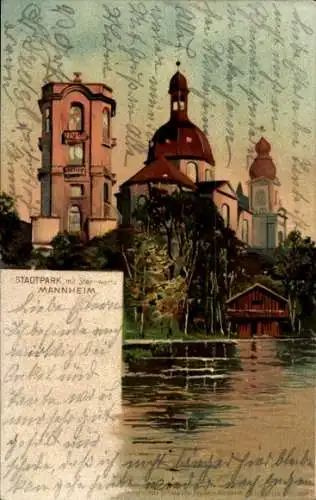 Litho Mannheim in Baden, Stadtpark, Sternwarte