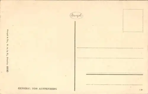 Künstler Ak General der österreichisch-ungarischen Armee Moritz von Auffenberg, Portrait