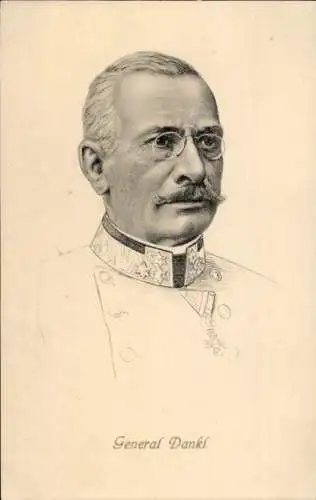 Künstler Ak Kuk General Viktor Dankl, Portrait