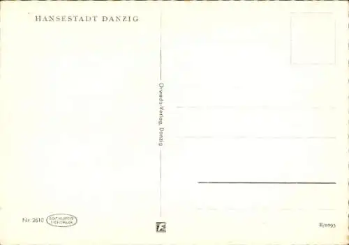 Ak Gdańsk Danzig, Blick auf Langen Markt mit Rathaus, Rynek