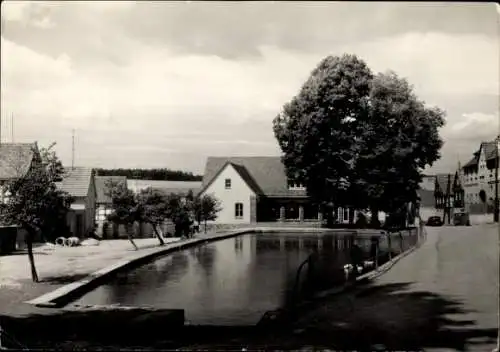 Ak Knau (Kreis Pößneck) Neustadt an der Orla Thüringen, Konsum Landwarenhaus, Becken