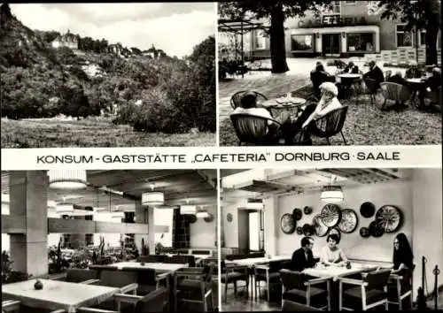 Ak Dornburg an der Saale Thüringen, Konsum Gaststätte Cafeteria, Gäste