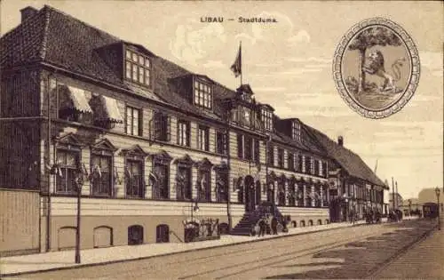 Litho Liepaja Libau Lettland, Stadtduma, Straßenseite