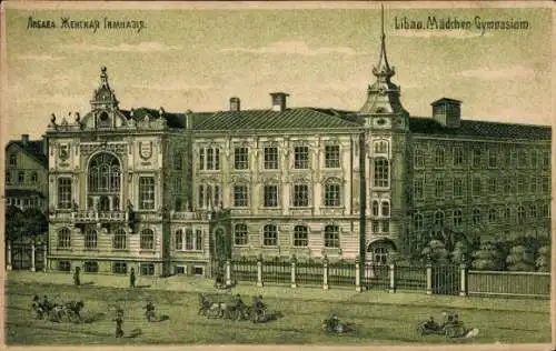 Ak Liepaja Libau Lettland, Mädchen-Gymnasium