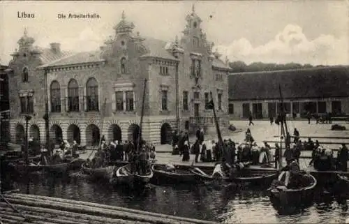 Ak Liepaja Libau Lettland, Arbeiterhalle