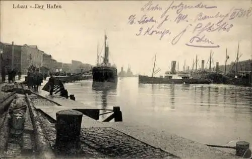 Ak Liepaja Libau Lettland, Hafen, Dampfer