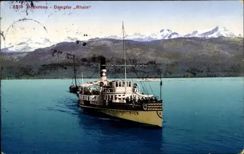 Ak Bodensee, Dampfer Rhein