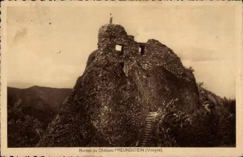 Ak Freundstein Vosges, Schlossruine