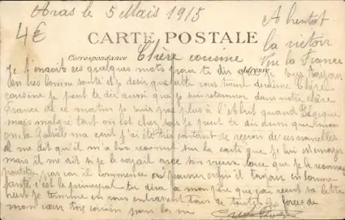 Ak Stavele Alveringem Westflandern, Panorama, Kirche