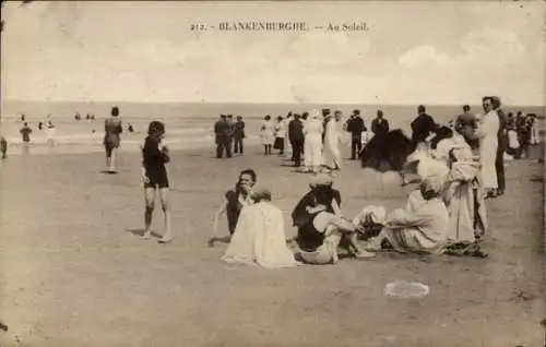 Ak Blankenberghe Blankenberge Westflandern, In der Sonne, Strand