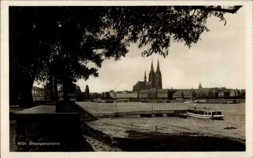 Ak Köln am Rhein, Rheinpanorama, Dom