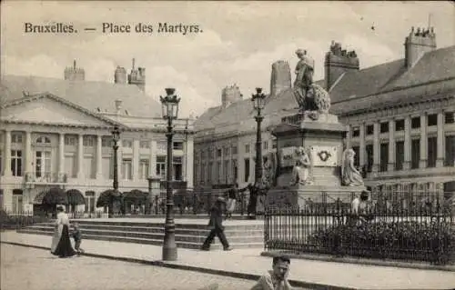 Ak Bruxelles Brüssel, Place des Martyrs