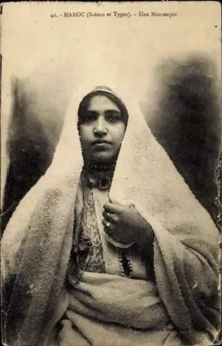 Ak Marokko, Maurin, Portrait, Maghreb