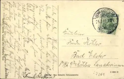 Ak Schmannewitz Dahlen in Sachsen, Restauration Max Schmidt, Dorfstraße