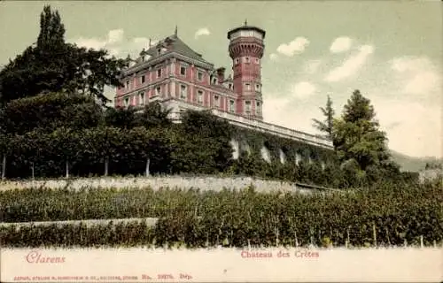 Ak Clarens Montreux Kanton Waadt, Chateau des Cretes