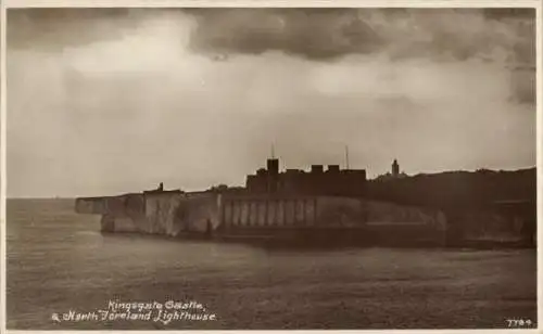 Ak Broadstairs Kent England, Kingsgate-Schloss, North-Foreland-Leuchtturm