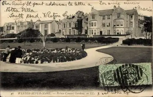 Ak Weston super Mare North Somerset England, Prince Consort Gardens