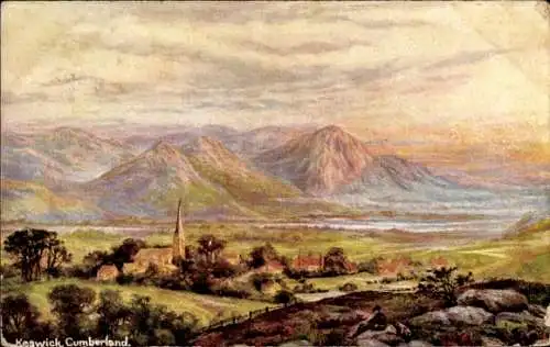 Ak Keswick Cumbria England, General view