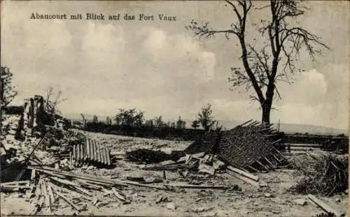 Ak Abaucourt Meurthe et Moselle, Fort Vaux, Zerstörungen, I. WK