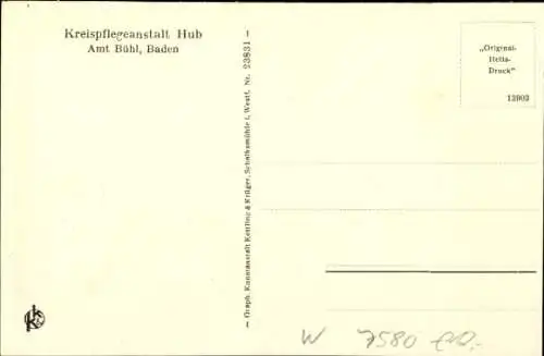 Ak Ottersweier in Baden Württemberg, Kreispflegeanstalt Hub, Aspichhof