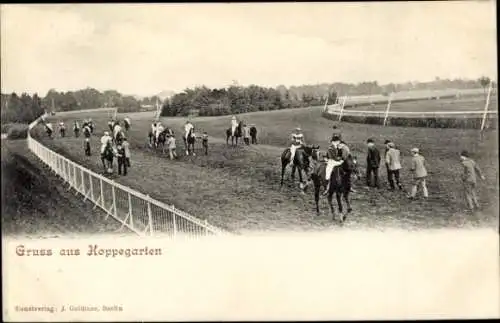 Ak Hoppegarten in Brandenburg, Rennbahn, Pferde, Personen