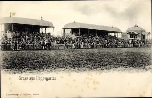 Ak Hoppegarten in Brandenburg, Rennbahn, Tribünen