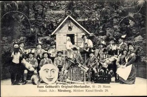 Ak Hans Gebhardt's Original Oberlandler, Nürnberg, Orchester, bayerische Trachten