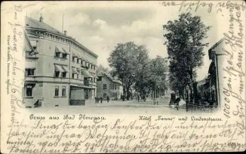 Ak Ilmenau in Thüringen, Hotel Tanne, Lindenstraße