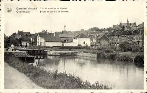 Ak Geraardsbergen Grammont Ostflandern, Schleuse, Dendre