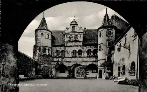 Ak Konstanz am Bodensee, Rathaus, Innenhof