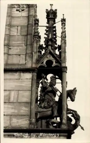 Ak Freiburg im Breisgau, Münster, G7, Statue