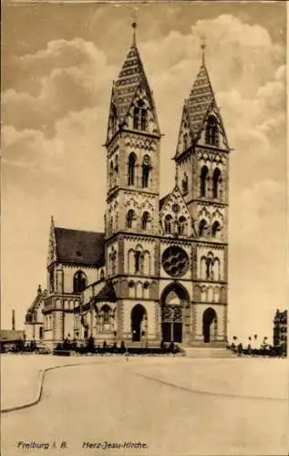 Ak Freiburg im Breisgau, Herz-Jesu-Kirche