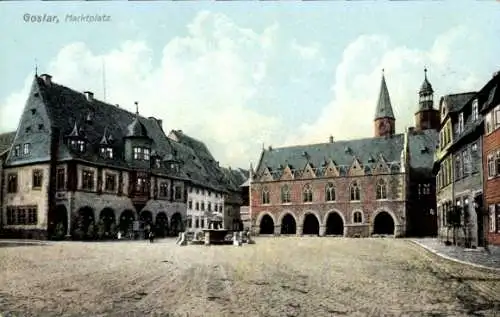 Ak Goslar am Harz, Marktplatz