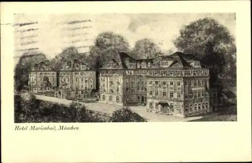 Ak München, Hotel Marienbad, Barerstraße