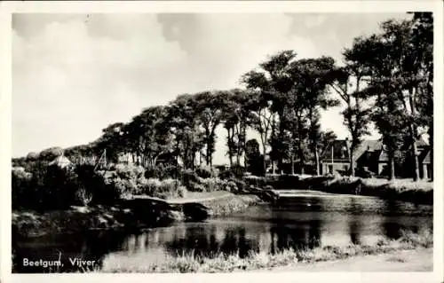 Ak Beetgum Waadhoeke Friesland Niederlande, Teich