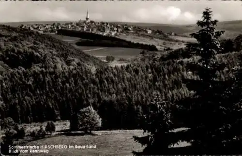 Ak Hirschberg Warstein im Sauerland, Blick vom Rennweg